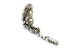 Pamono Platinum Watch with Brilliant-Cut Diamonds and Interlocking Link Bracelet><noscript><img width=