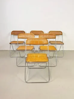 Outlet Pamono Plia Folding Chairs by Giancarlo Piretti for Castelli, 1970s, Set of 6