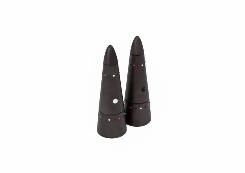 Pamono Pok Collection Salt Mill and Pepper Grinder Set in Beech Wood by SoShiro, 2019, Set of 2> Salt & Pepper Shakers