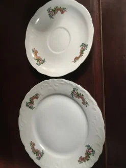 Pamono Polish Porcelain Tableware Set from Ćmielów, 1950s, Set of 30
