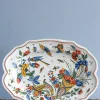 Outlet Pamono Polychrome Dish with Cornucopia by Rouen Faience, 1740s