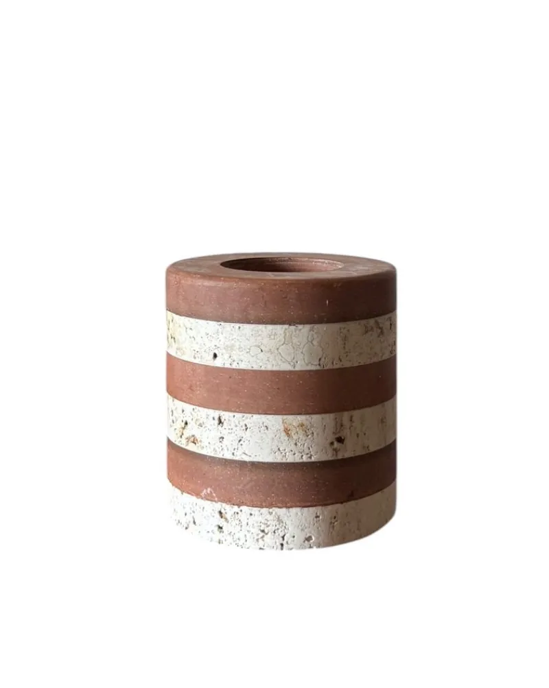 Clearance Pamono Polychrome Marble Candleholder from Fratelli Mannelli, Italy, 1970s