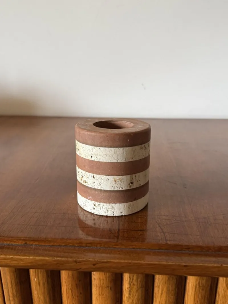 Clearance Pamono Polychrome Marble Candleholder from Fratelli Mannelli, Italy, 1970s