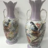 Online Pamono Polychrome Porcelain Vases, 19th Century, Set of 2