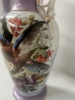 Online Pamono Polychrome Porcelain Vases, 19th Century, Set of 2