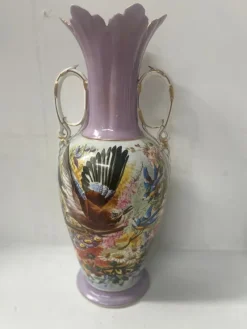 Online Pamono Polychrome Porcelain Vases, 19th Century, Set of 2