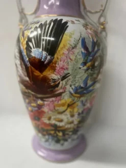 Online Pamono Polychrome Porcelain Vases, 19th Century, Set of 2