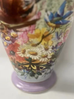 Online Pamono Polychrome Porcelain Vases, 19th Century, Set of 2