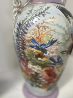 Online Pamono Polychrome Porcelain Vases, 19th Century, Set of 2