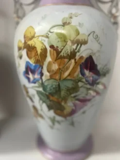 Online Pamono Polychrome Porcelain Vases, 19th Century, Set of 2