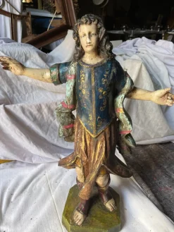 Pamono Polychrome Statue, 18th Century> Classical