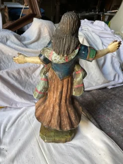 Pamono Polychrome Statue, 18th Century><noscript><img width=
