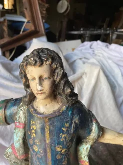 Pamono Polychrome Statue, 18th Century><noscript><img width=