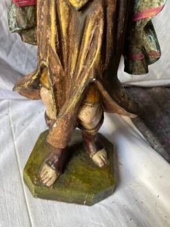 Pamono Polychrome Statue, 18th Century><noscript><img width=