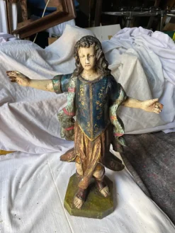 Pamono Polychrome Statue, 18th Century><noscript><img width=