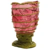 Pamono Pompitu II Vase - Clear Light Fuchsia And Matt Dust Green by Gaetano Pesce for Fish Design> Tabletop