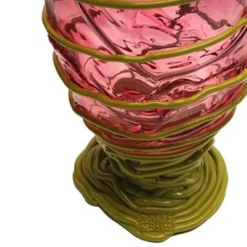 Pamono Pompitu II Vase - Clear Light Fuchsia And Matt Dust Green by Gaetano Pesce for Fish Design><noscript><img width=