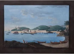 Clearance Pamono Ponza Island - Original Oil on Canvas - 18th century