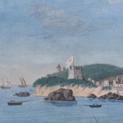 Clearance Pamono Ponza Island - Original Oil on Canvas - 18th century