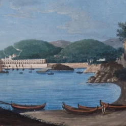 Clearance Pamono Ponza Island - Original Oil on Canvas - 18th century