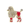 Pamono Poodle Brooch in Enamel and Zircons, Spain, 1970s> Brooches