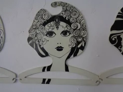 Pamono Pop Art Plastic Coat Hangers, 1960s, Set of 5><noscript><img width=