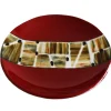 Outlet Pamono Pope T30 Red Murano Glass Plate by Stefano Birello for VeVe Glass