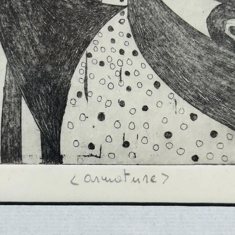 Pamono Popy, Composition, 1972, Etching> Mid-Century