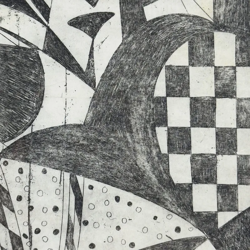 Pamono Popy, Composition, 1972, Etching> Mid-Century