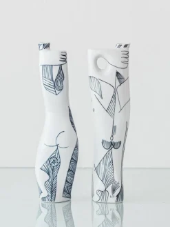 Sale Pamono Porcelain Anthropomorphic Figural Vases by Sargadelos, 2000s, Set of 2