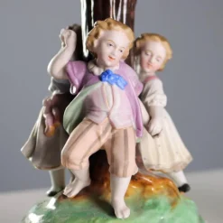 Pamono Porcelain Candle Holders, Set of 2><noscript><img width=