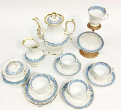 New Pamono Porcelain Coffee & Tea Service from KPM, Germany, 1834-1837, Set of 11