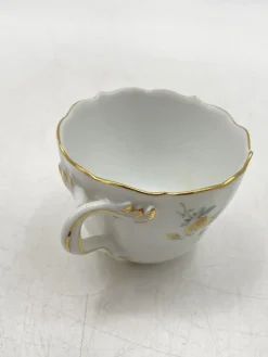 Discount Pamono Porcelain Coffee Cup and Saucer with Gold Rims from Meissen, Set of 2