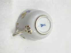 Discount Pamono Porcelain Coffee Cup and Saucer with Gold Rims from Meissen, Set of 2