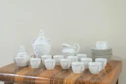 Clearance Pamono Porcelain Coffee Service by O. Castro for Dolmen, Galicia, Spain, 1950s, Set of 27