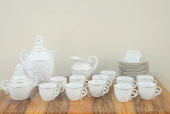 Clearance Pamono Porcelain Coffee Service by O. Castro for Dolmen, Galicia, Spain, 1950s, Set of 27
