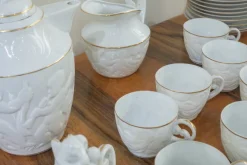 Clearance Pamono Porcelain Coffee Service by O. Castro for Dolmen, Galicia, Spain, 1950s, Set of 27