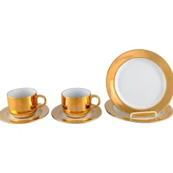 Pamono Porcelain Coffee Service from Langenthal, Switzerland, 1930s, Set of 6> Coffee & Tea Service