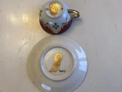 Pamono Porcelain Cup and Saucer from Bavaria, 1950s, Set of 2><noscript><img width=