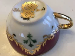 Pamono Porcelain Cup and Saucer from Bavaria, 1950s, Set of 2><noscript><img width=