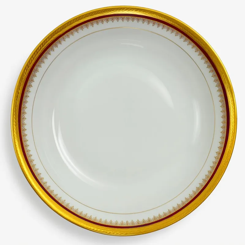 Outlet Pamono Porcelain Dinner Service with Red and Gilt Decor from Limoges, 1980s, Set of 54