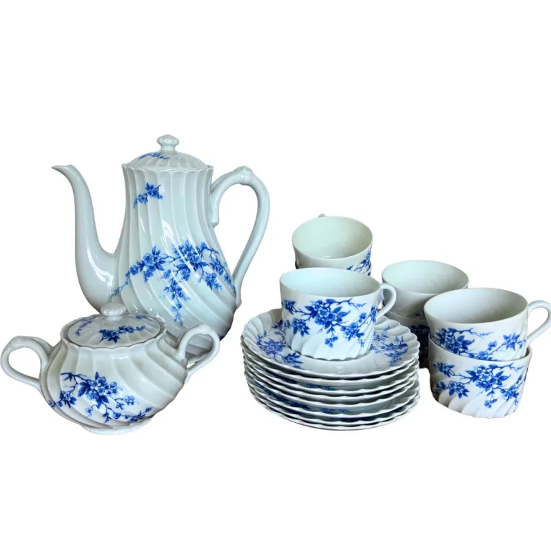 Pamono Porcelain Dinnerware Set from Haviland Limoges, 1950, Set of 82> Dinner Plates & Bowls
