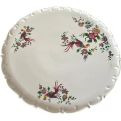 Outlet Pamono Porcelain Dish with Birds and Flowers Decor from Royal Tettau, Bavaria, Germany