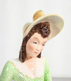 Pamono Porcelain Figurine of Lady from Keramos, Turin, Italy, 1900s><noscript><img width=