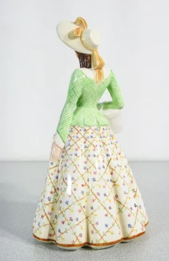 Pamono Porcelain Figurine of Lady from Keramos, Turin, Italy, 1900s><noscript><img width=