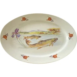 Clearance Pamono Porcelain Fish Dish from Limoges, France, 1960s