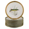 Pamono Porcelain Fish Plates with Hand-Painted Fish Motifs from Royal Copenhagen, Set of 10> Dinner Plates & Bowls