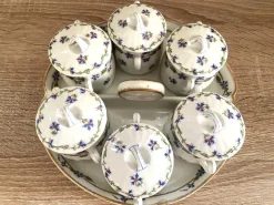 Pamono Porcelain Limoges Cream Pots by Théodore Haviland, 1900, Set of 6><noscript><img width=