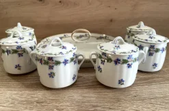 Pamono Porcelain Limoges Cream Pots by Théodore Haviland, 1900, Set of 6><noscript><img width=