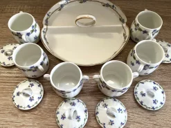 Pamono Porcelain Limoges Cream Pots by Théodore Haviland, 1900, Set of 6><noscript><img width=